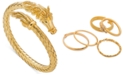 Italian Gold Woven Horse Bangle Bracelet in 14k Gold Vermeil